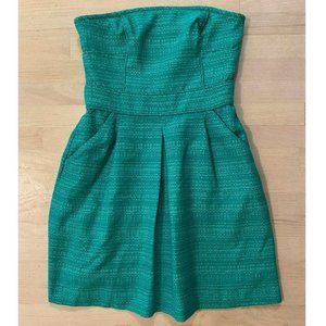 NWT Banana Republic strapless green dress size 10